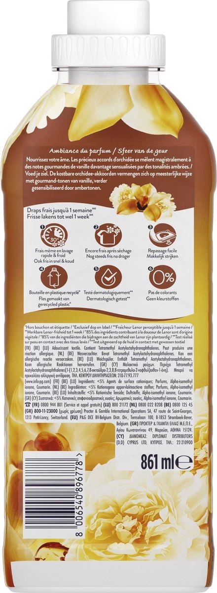 Lenor - Amber & Orchidee - Wasverzachter - 12 X 41 Wasbeurten Voordeelverpakking - Afbeelding 2