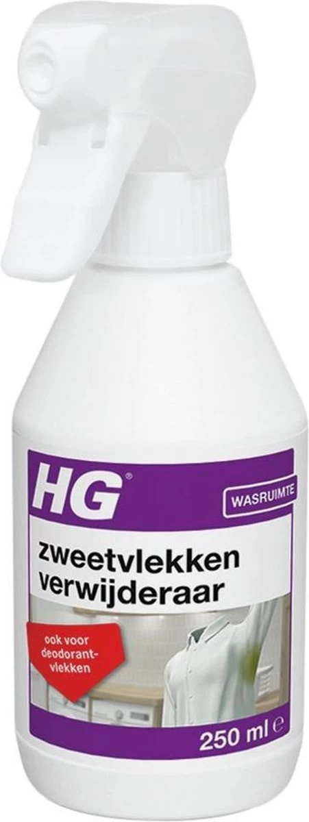 HG Zweetvlekkenverwijderaar - 250ml - Effectief Tegen Zweet- En Deodorantvlekken - Geschikt Voor Wit En Gekleurd Textiel - Afbeelding 4