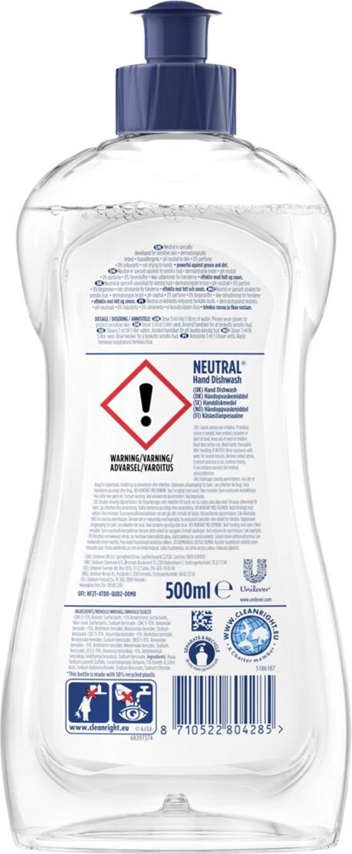 Neutral - Afwasmiddel - 500ml - Afbeelding 2