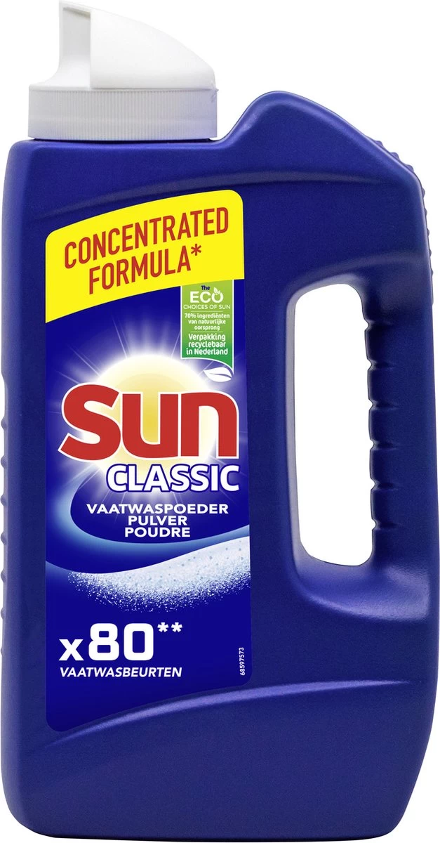 SUN® Sun Vaatwaspoeder 1,36KG - 80 Wasbeurten