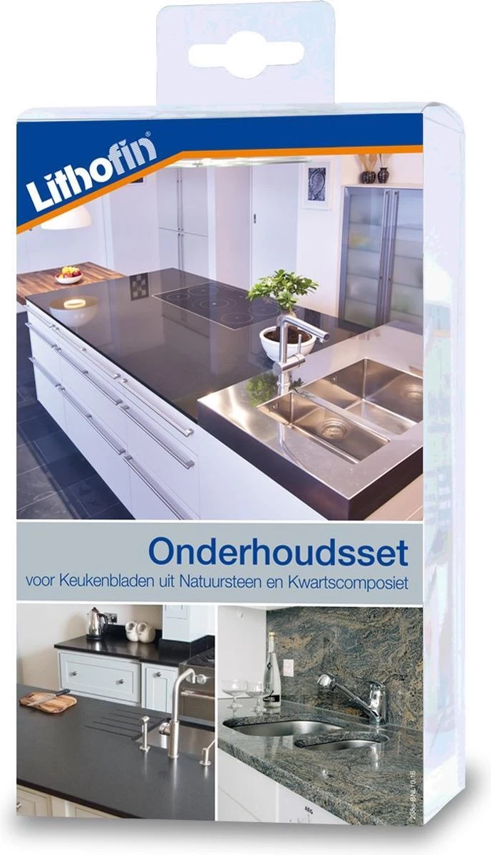 Lithofin MN - Onderhoudsset Voor Werkbladen In Natuursteen En Composiet - Vuiloplosser 250ml & Easy Clean 500ml