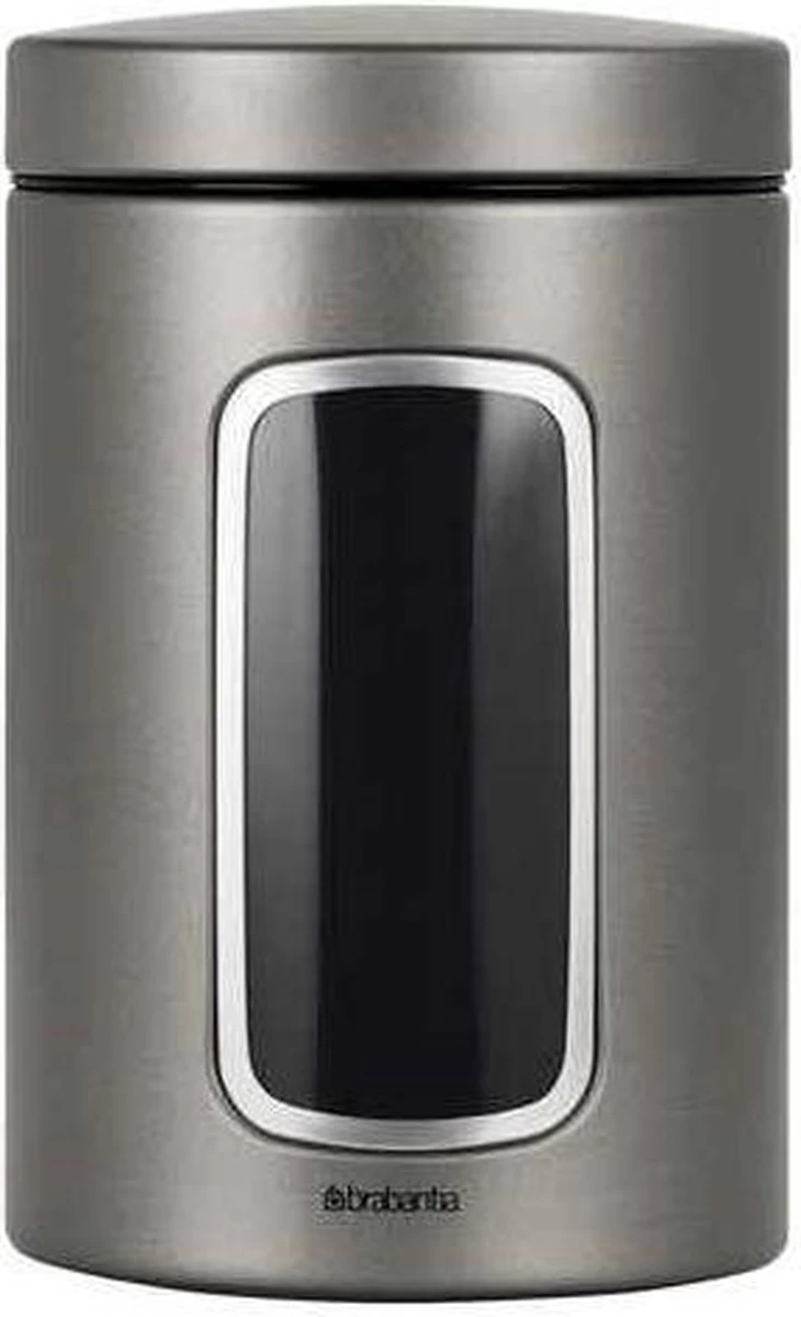 Brabantia Voorraadbus - 1,4 L - Platinum - Met Venster