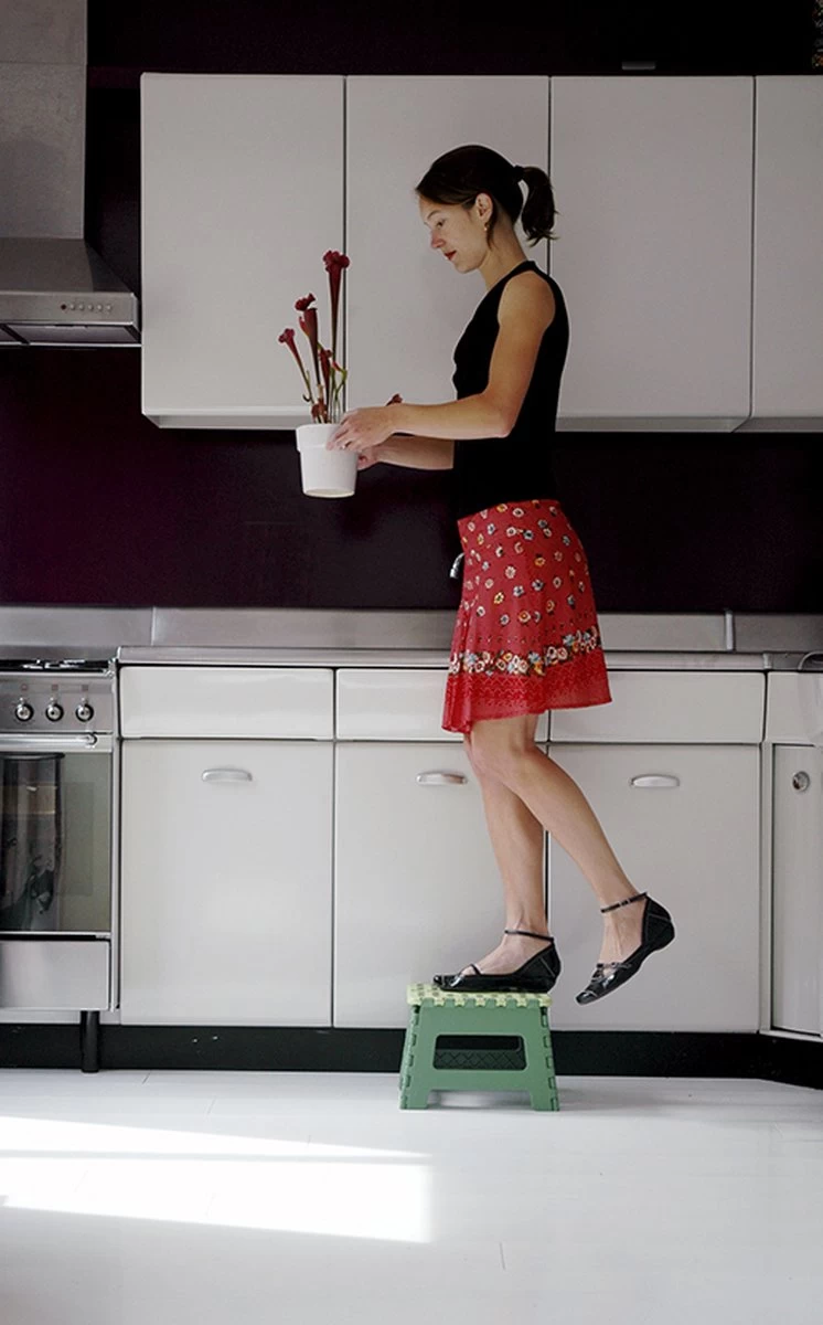 PUHLMANN - Inklapbare Kruk, JAMES, Plastic, Groen, 22 Cm Hoog, Max 100kilo - Afbeelding 6