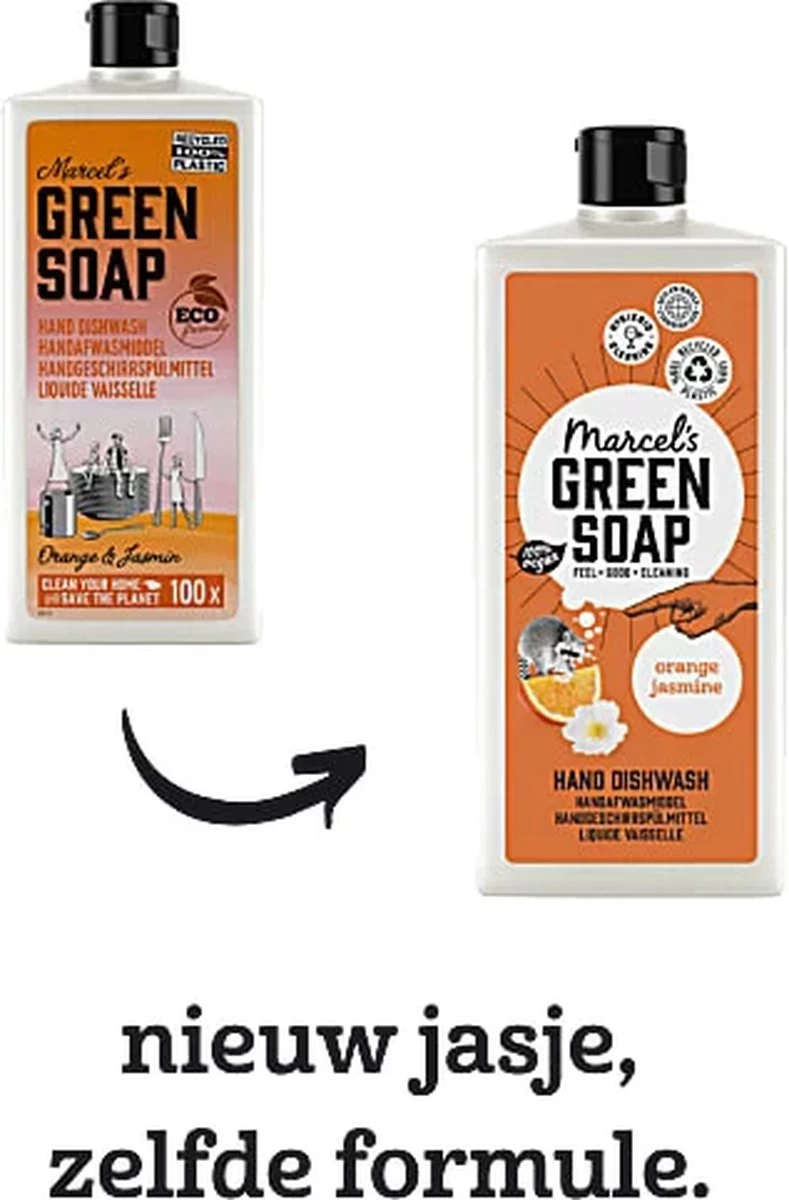 Marcel's Green Soap Afwasmiddel Sinaasappel & Jasmijn - 500 Ml - Afbeelding 2