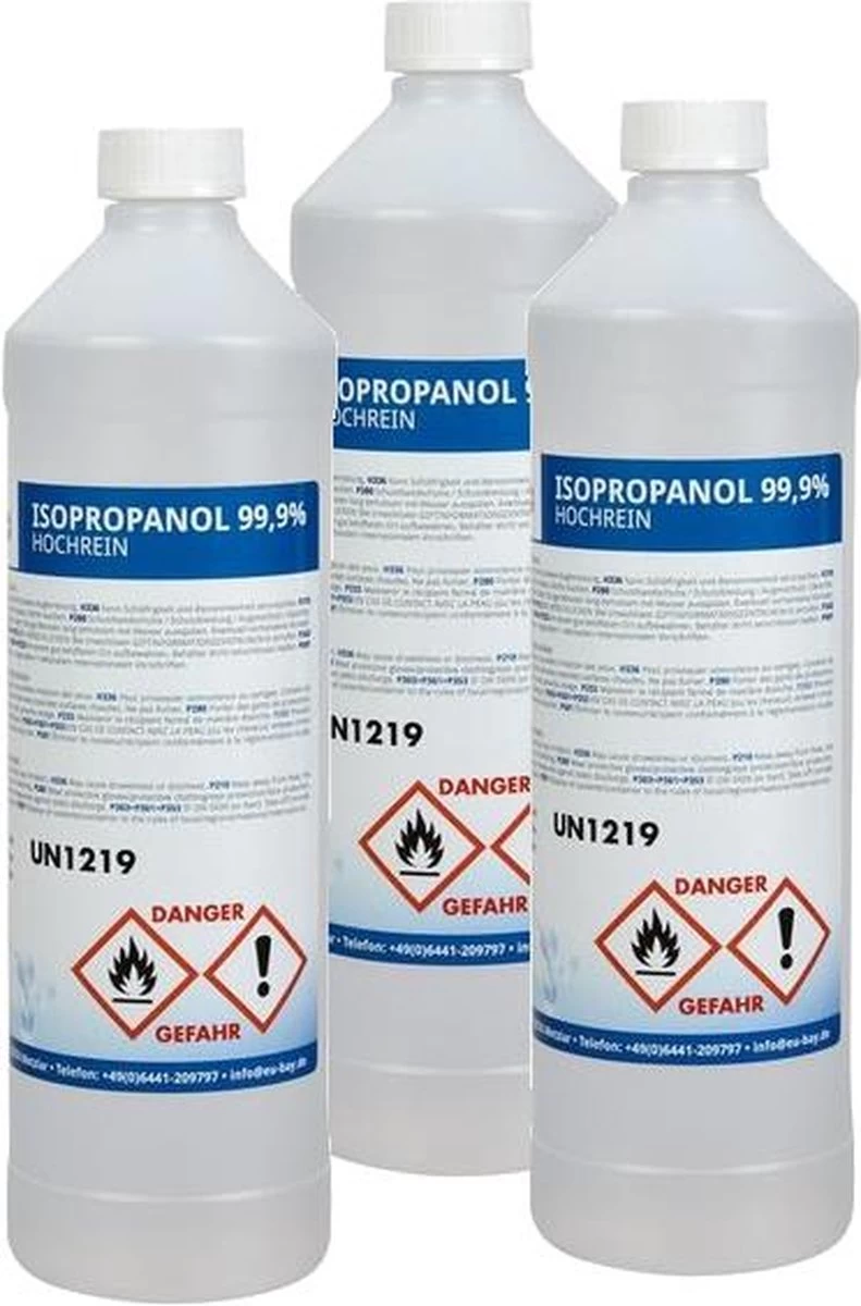 Merkloos Isopropyl / Isopropanol Alcohol 3x 1Liter
