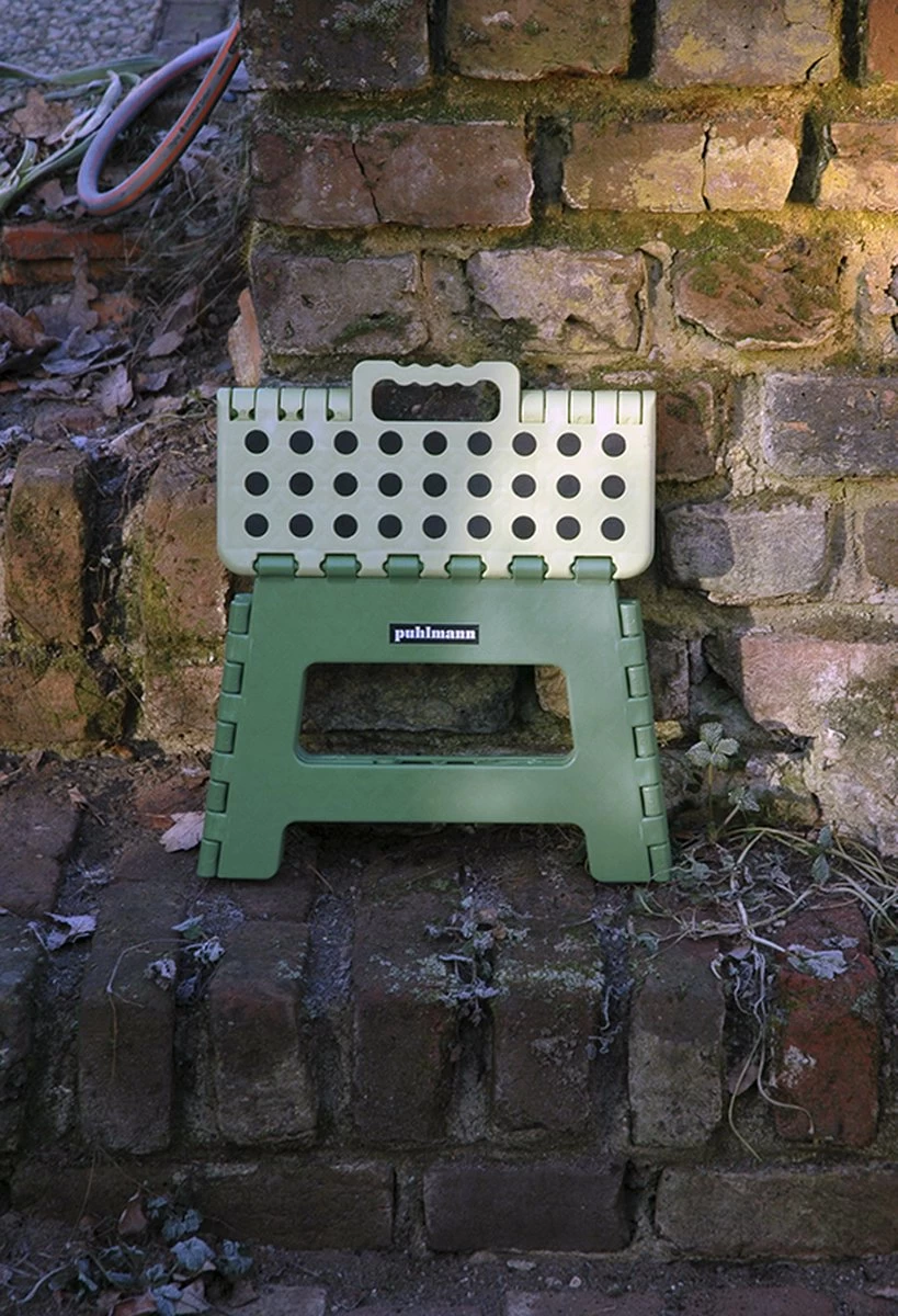 PUHLMANN - Inklapbare Kruk, JAMES, Plastic, Groen, 22 Cm Hoog, Max 100kilo - Afbeelding 3