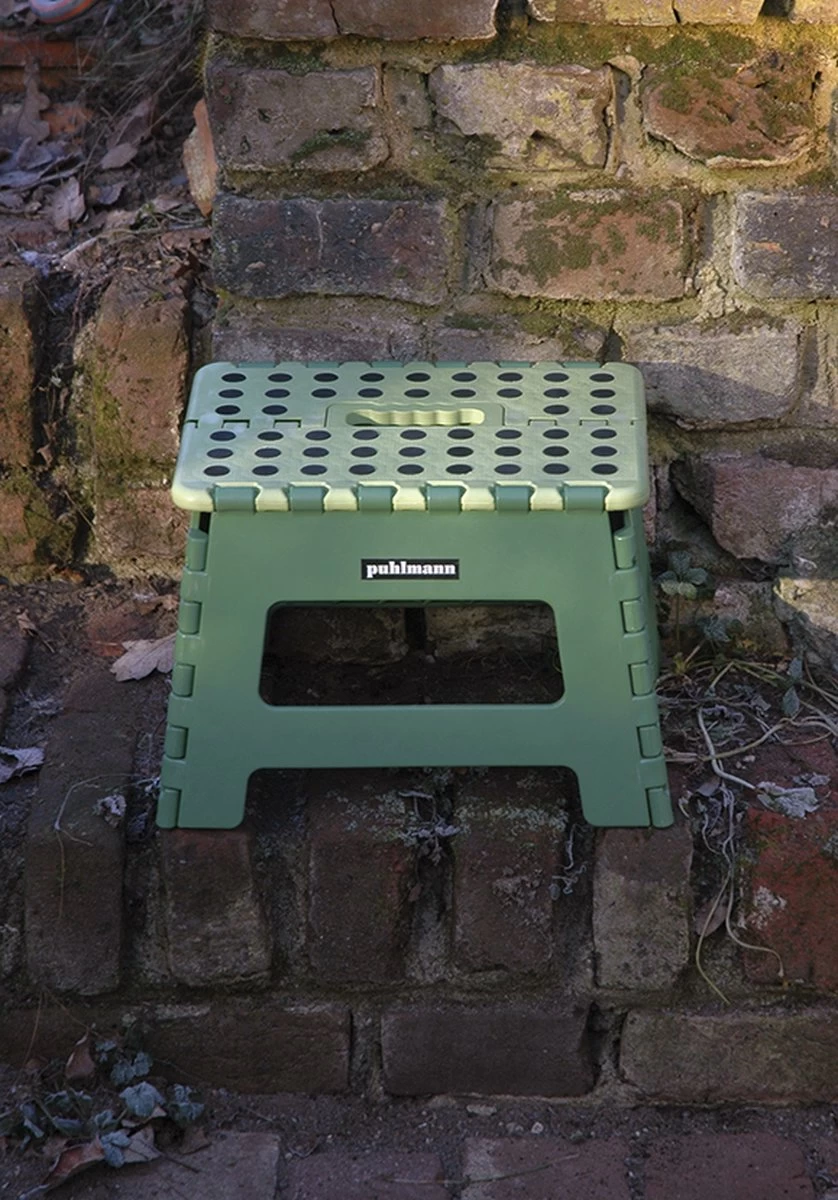 PUHLMANN - Inklapbare Kruk, JAMES, Plastic, Groen, 22 Cm Hoog, Max 100kilo - Afbeelding 2