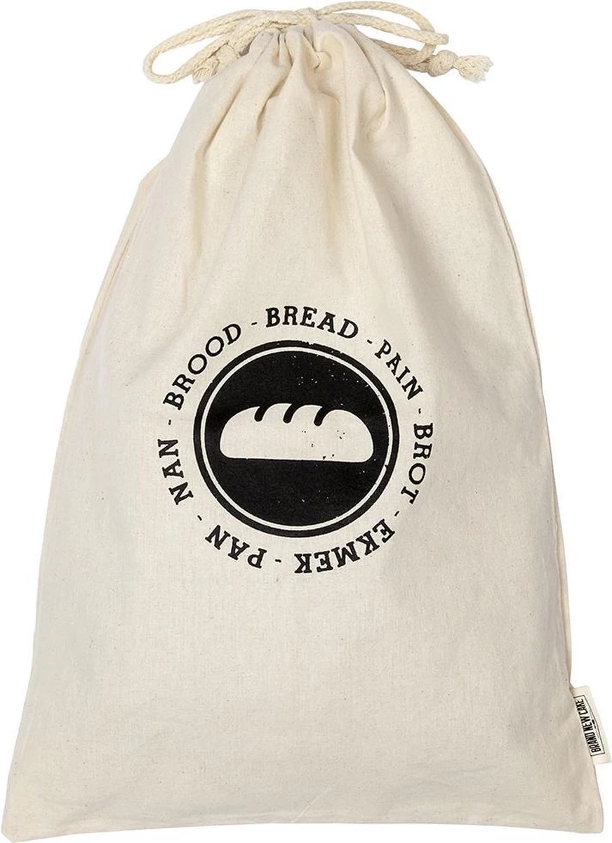 BrandNewCake Broodzak Katoen 47x31cm (heel Brood) - Herbruikbare Broodzak - Broodzak Voor Thuisbakkers - Zero Waste - Duurzaam - Afbeelding 2