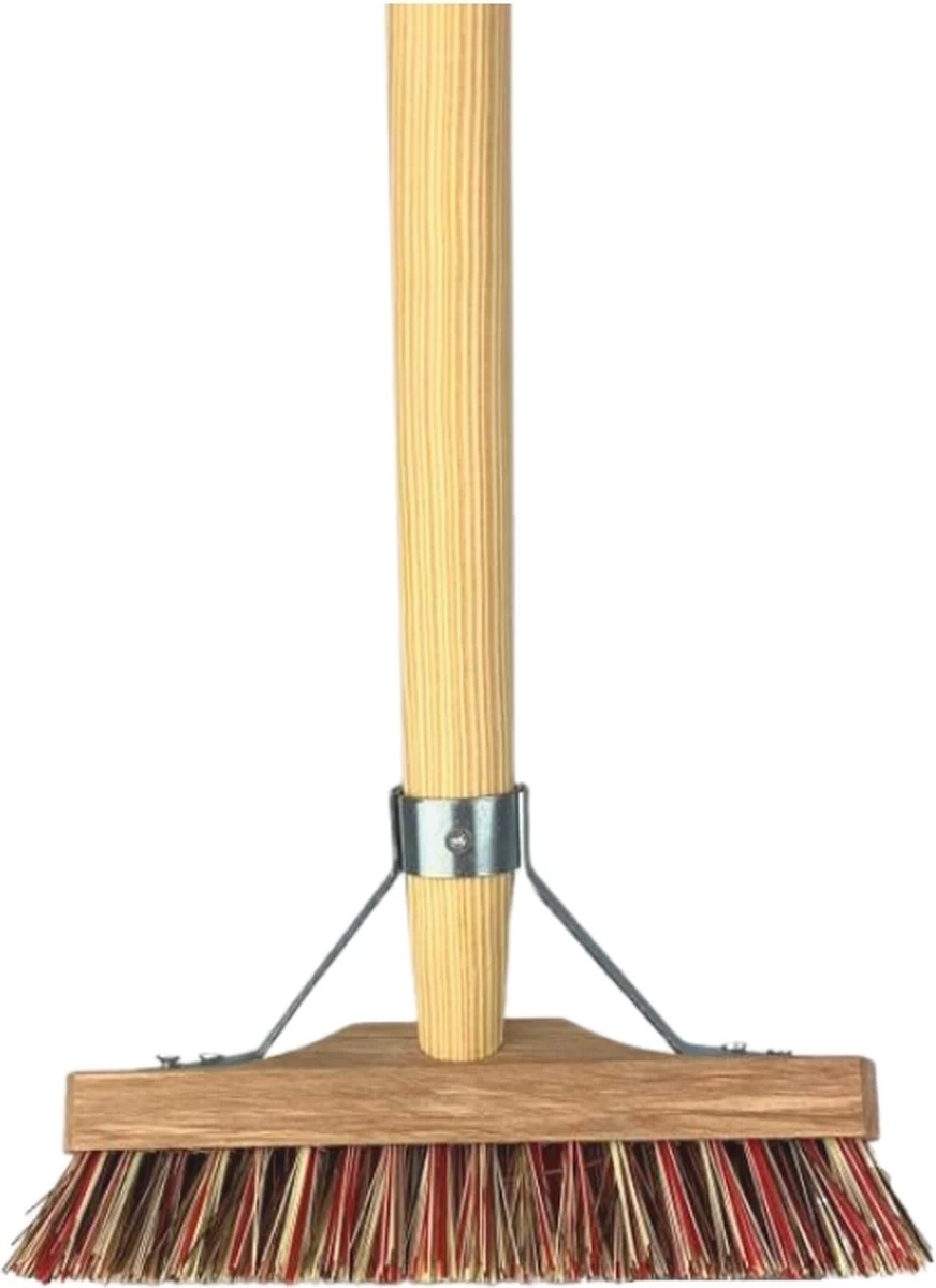 Synx Tools Luiwagen Union Mix Nylon Extra Hard 22cm - Tegel Bezem Schrobber- Bezemsteel - Schoonmaakbezem - Schrobborstels - Bezems Met Steel 150 Cm - Afbeelding 2