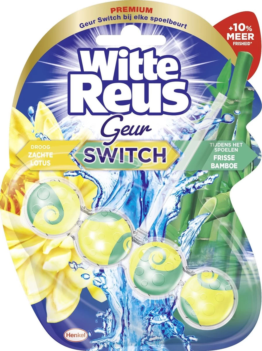 Witte Reus Toiletblok Geur Switch - Lotus Bamboe - WC Blokjes Voordeelverpakking - 10 Stuks - Afbeelding 2