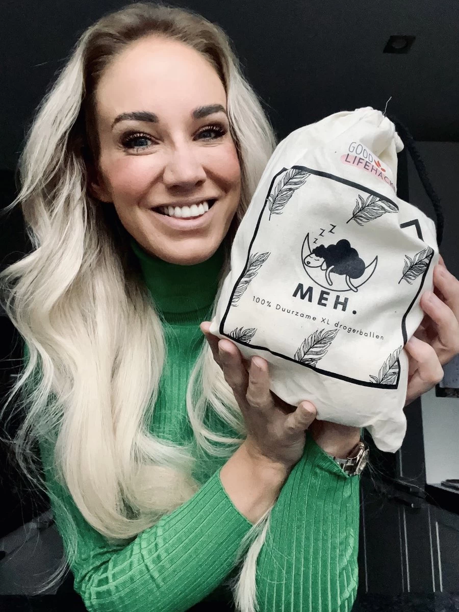 Goodlifehacks Originele XL 6 Stuks Drogerballen - Wasbollen - Wasverzachter - Zero Waste Dryerballs - Duurzaam - Herbruikbare Droogballen - Wit & Grijs - Energie Besparen - Afbeelding 2