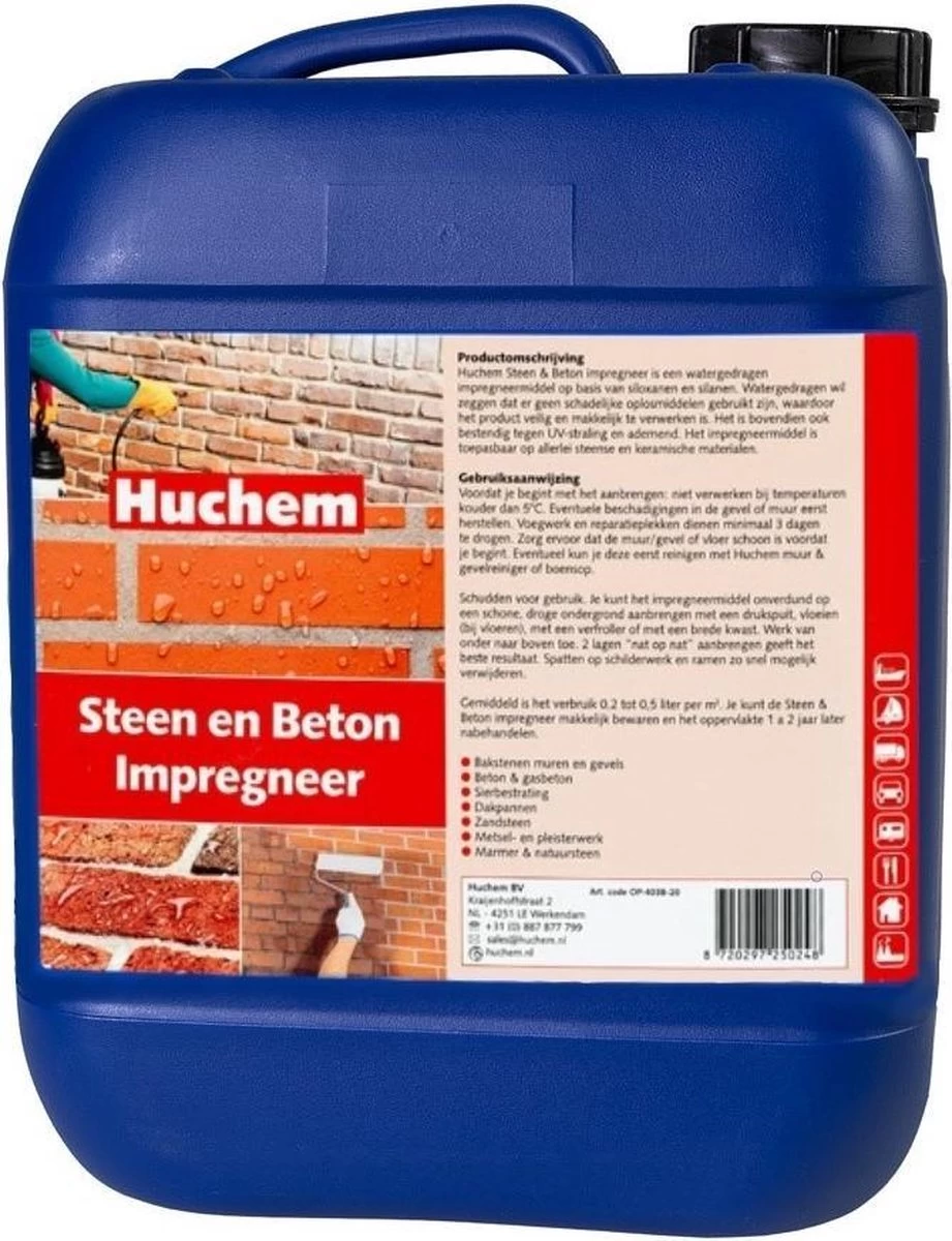 Steen | Beton | Impregneer | Dakpannen | Gevels | 10L | Waterafstotend | Bescherming | 33m2 - Afbeelding 4