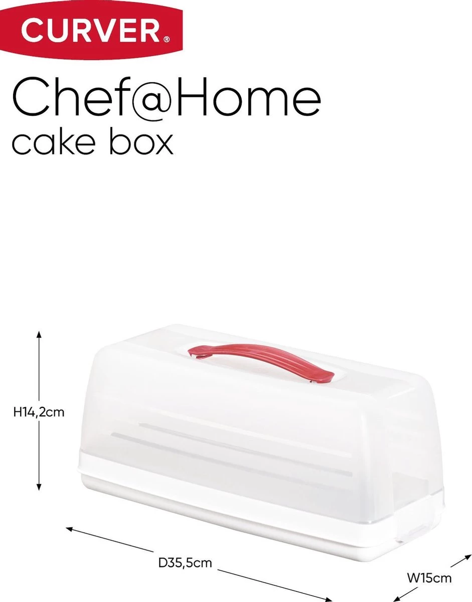 Curver Chef@Home Cakedoos - Wit/transparant - Afbeelding 2